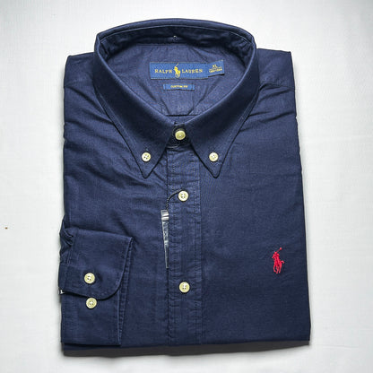 Men's Custom Fit Navy Blue Long Sleeve -PRL502