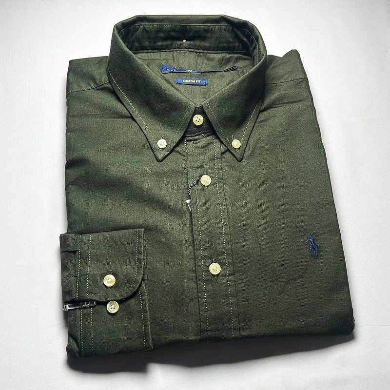 Men's Custom Fit Green Long Sleeve -PRL504