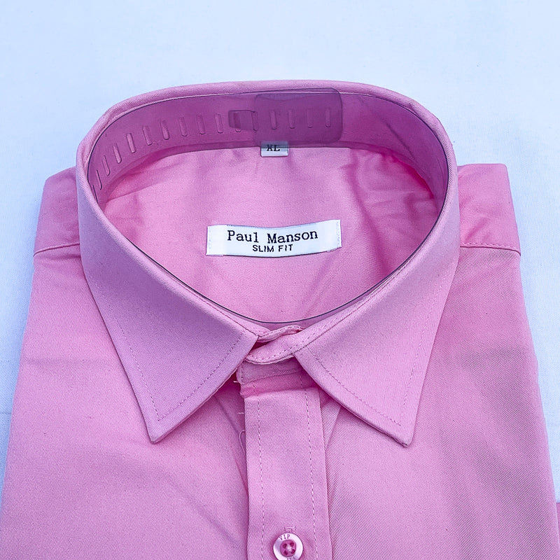 Men Custom Fit Pink Long Sleeve- PM82