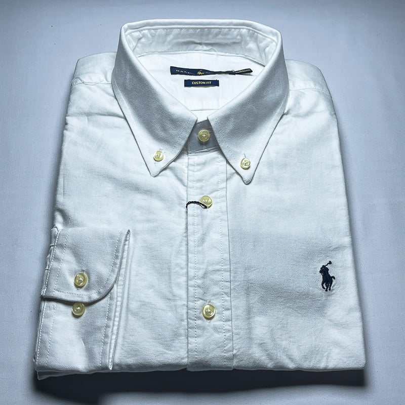 Men's Custom Fit White Long Sleeve -PRL510
