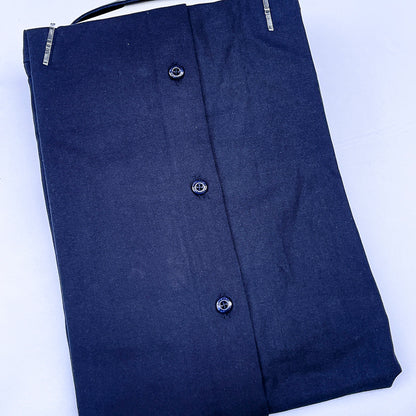 Men's Custom Fit Navy Blue Long Sleeve CT052