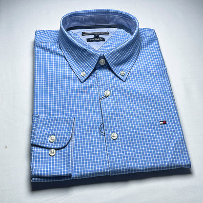 Men's Custom Fit Blue Long Sleeve- TH302