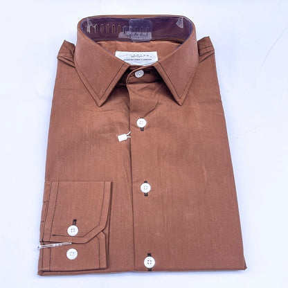 Men's Custom Fit Brown Long Sleeve CT054