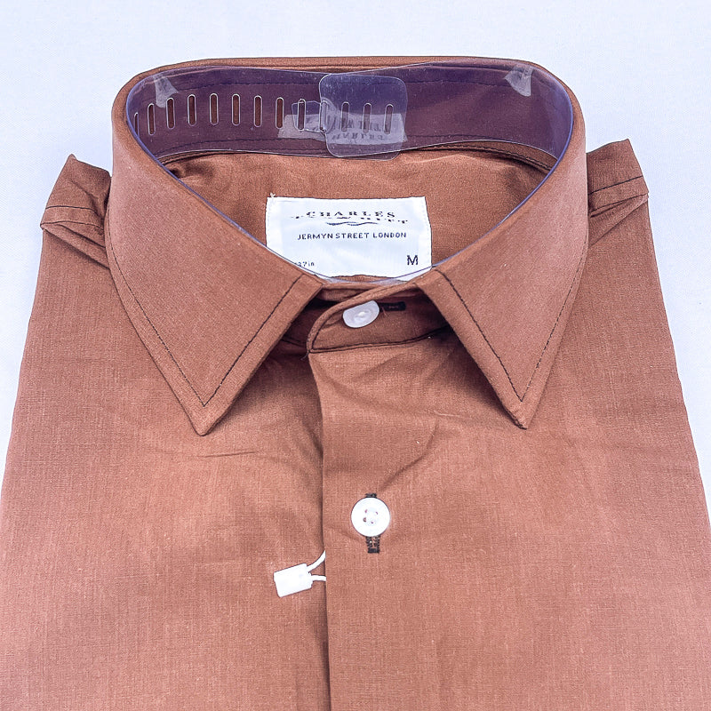 Men's Custom Fit Brown Long Sleeve CT054