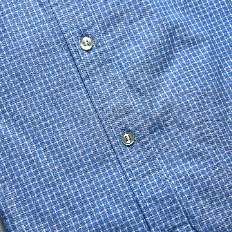 Men's Custom Fit Blue Long Sleeve- TH302