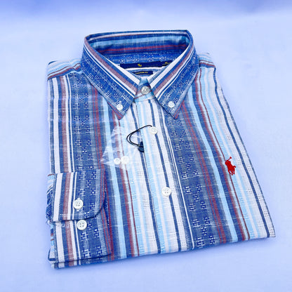 Men's Custom Fit Oxford Long Sleeve -PRL 0113