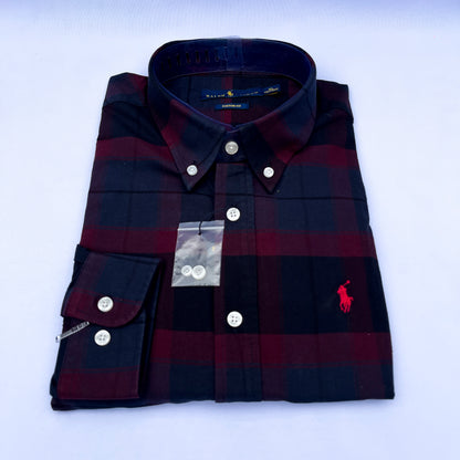 Men's Custom Fit Oxford Long Sleeve -PRL 0101