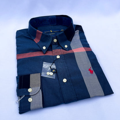 Men's Custom Fit Oxford Long Sleeve -PRL 0103