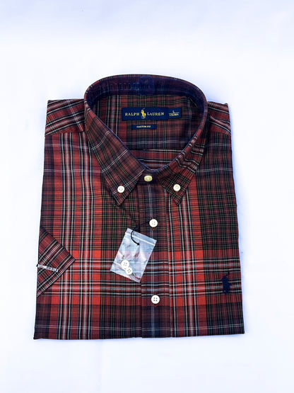 Men's Custom Fit Oxford Short Sleeve -PRL0012