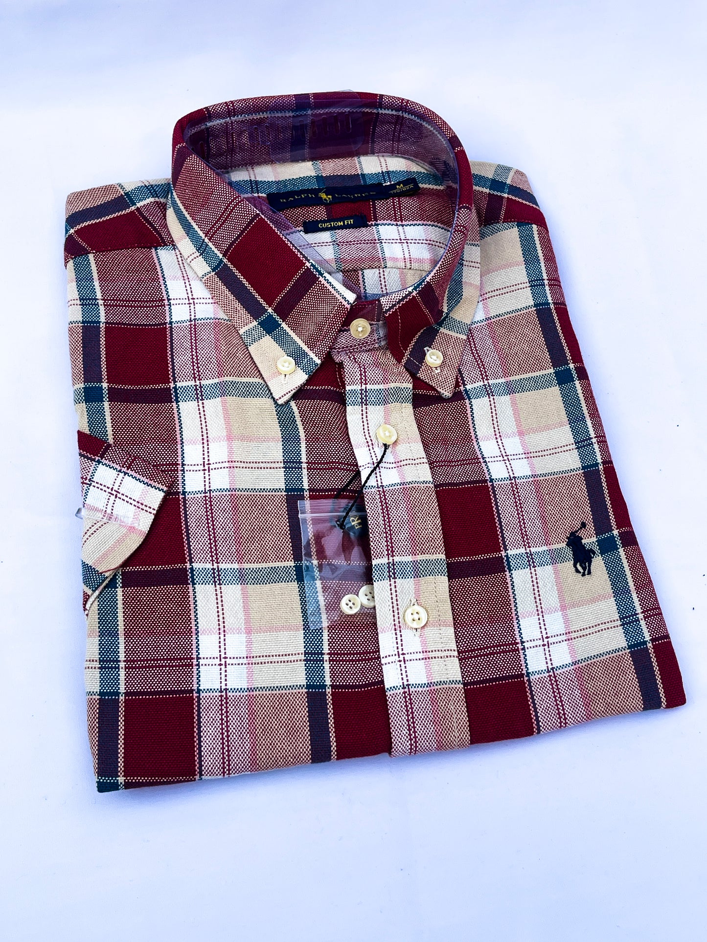 Men's Custom Fit Oxford Short Sleeve -PRL0015