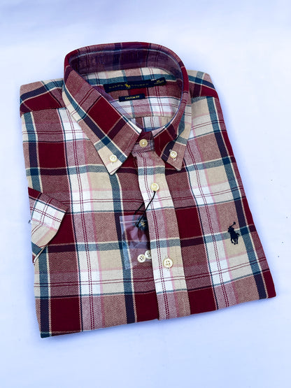 Men's Custom Fit Oxford Short Sleeve -PRL0015