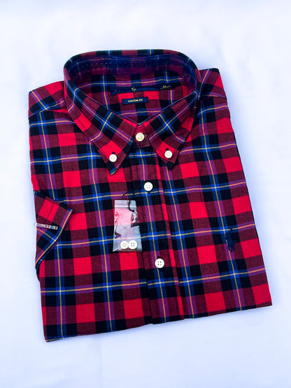 Men's Custom Fit Oxford Short Sleeve -PRL0019