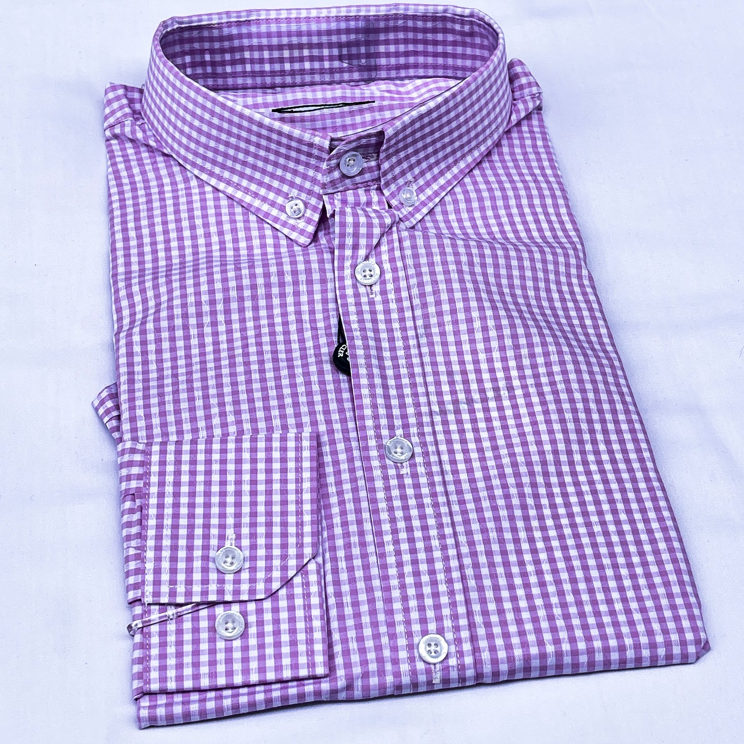 Men’s Custom Fit Purple Checked Shirt - G023