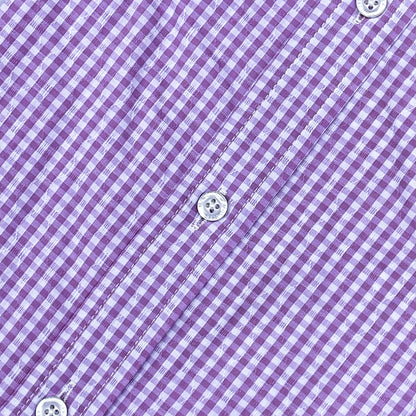 Men’s Custom Fit Purple Checked Shirt - G023