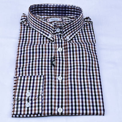 Men’s Custom Fit Multi Checked Shirt - G003