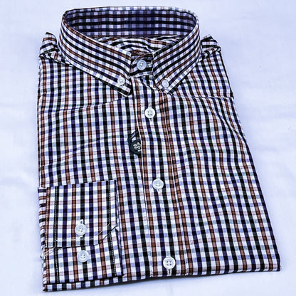 Men’s Custom Fit Multi Checked Shirt - G003