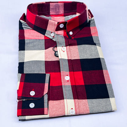 Men’s Custom Fit T06 Checked Shirt