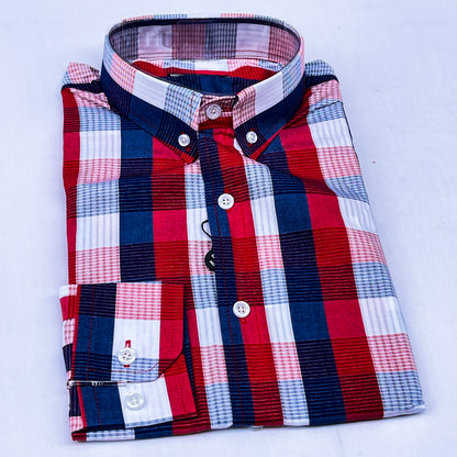Men’s Custom Fit T08 Checked Shirt