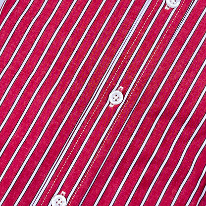 Men’s Custom Fit Red Striped Shirt W02