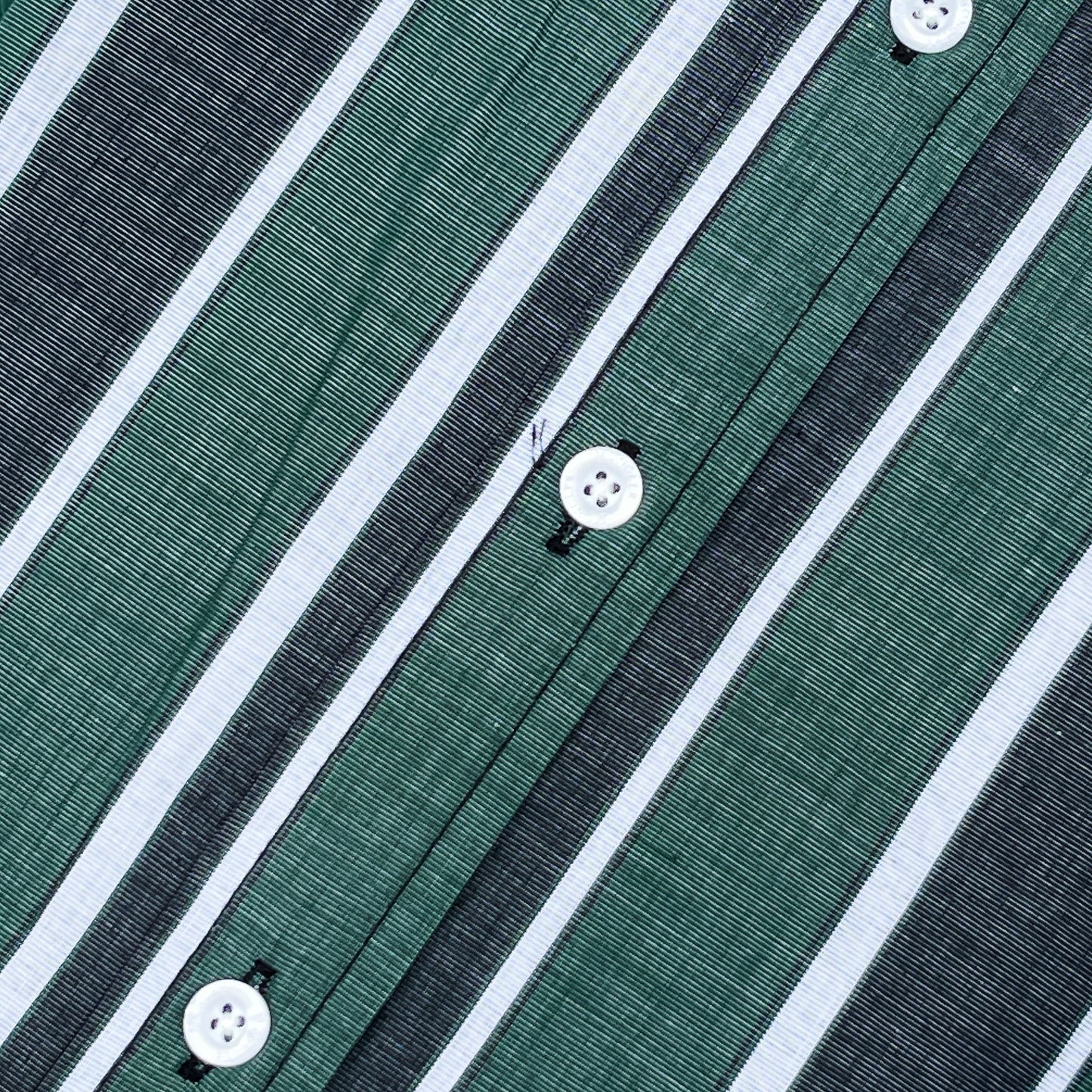Men’s Custom Fit Green Striped Shirt G10