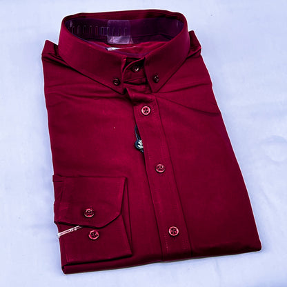 Men’s Custom Fit Burgundy Shirt