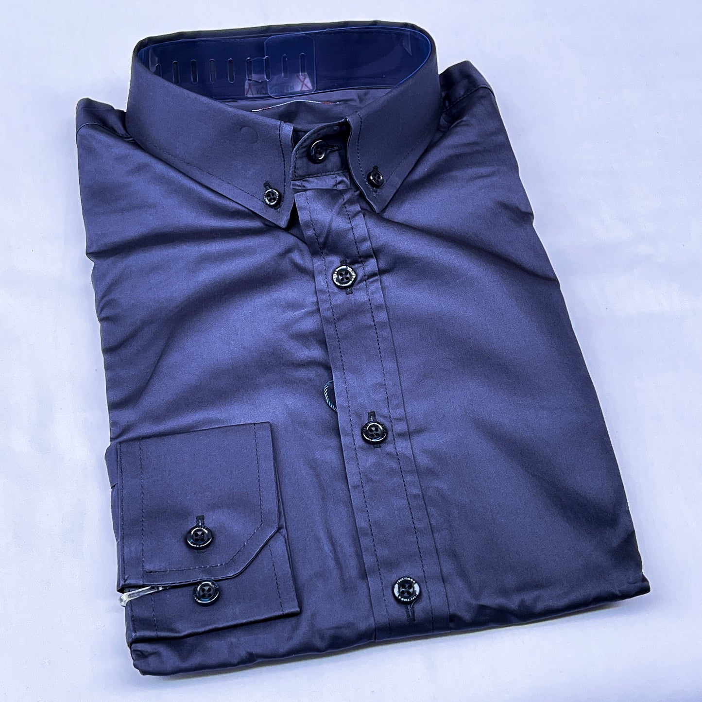 Men’s Custom Fit Navy Blue Shirt