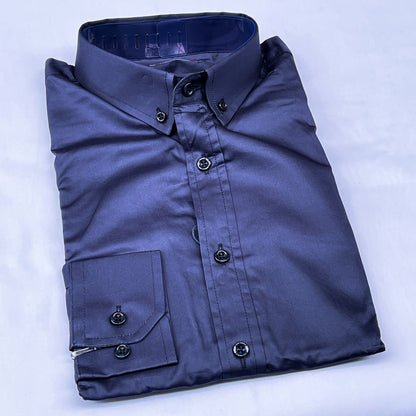 Men’s Custom Fit Navy Blue Shirt