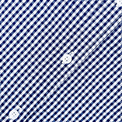 Men’s Custom Fit Navy Blue Checked Shirt - G023