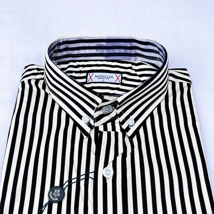 Men’s Custom Fit Black Striped Shirt W02
