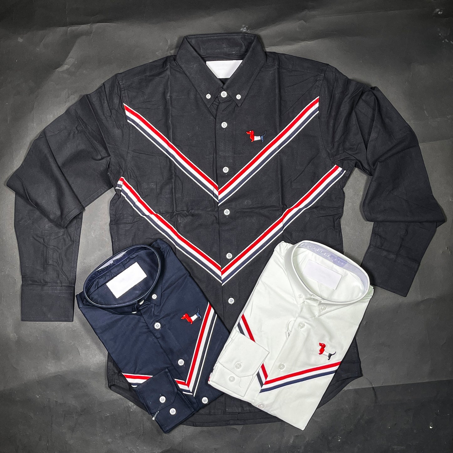 Men's Custom Fit White Long Sleeve Oxford Shirt -TB115