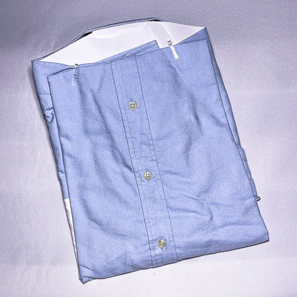 Men Custom Fit Oxford Sky Blue Long Sleeve -PRL02
